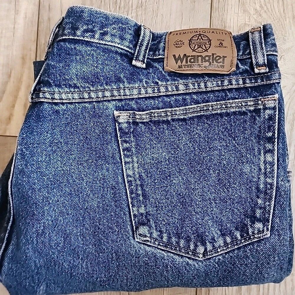 Wrangler 96501MR Regular Fit Denim Blue Jeans Mens Size 42W 30L